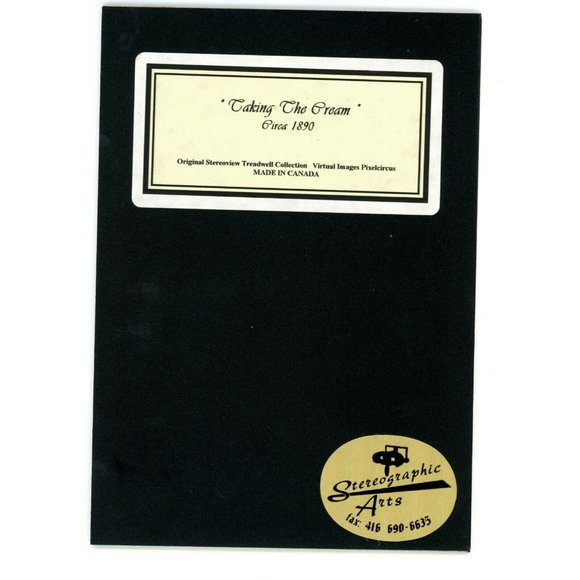 Taking The Cream Circa 1890 3-d Photo Reprint Stereographic Arts 5x7 Couple Kiss - Picture 2 of 2